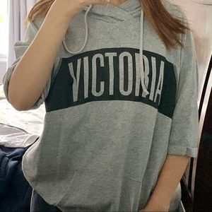 victoria’s secret pink short sleeve sweatshirt
